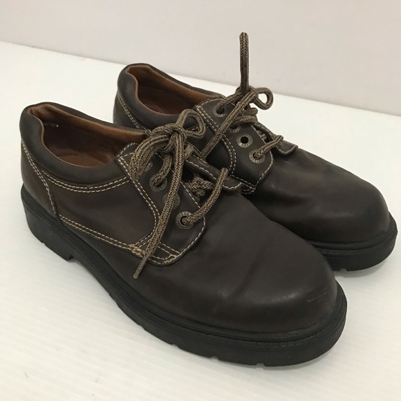 Y2K Route 66 Brown Leather Lace Up Shoes Size 6 - Picture 1 of 8